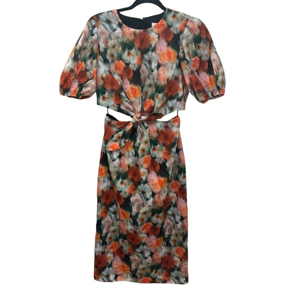 NWT J. Crew Cutout dress in Liberty Fabric Hazy Days Floral in Size 4 - Picture 2 of 4